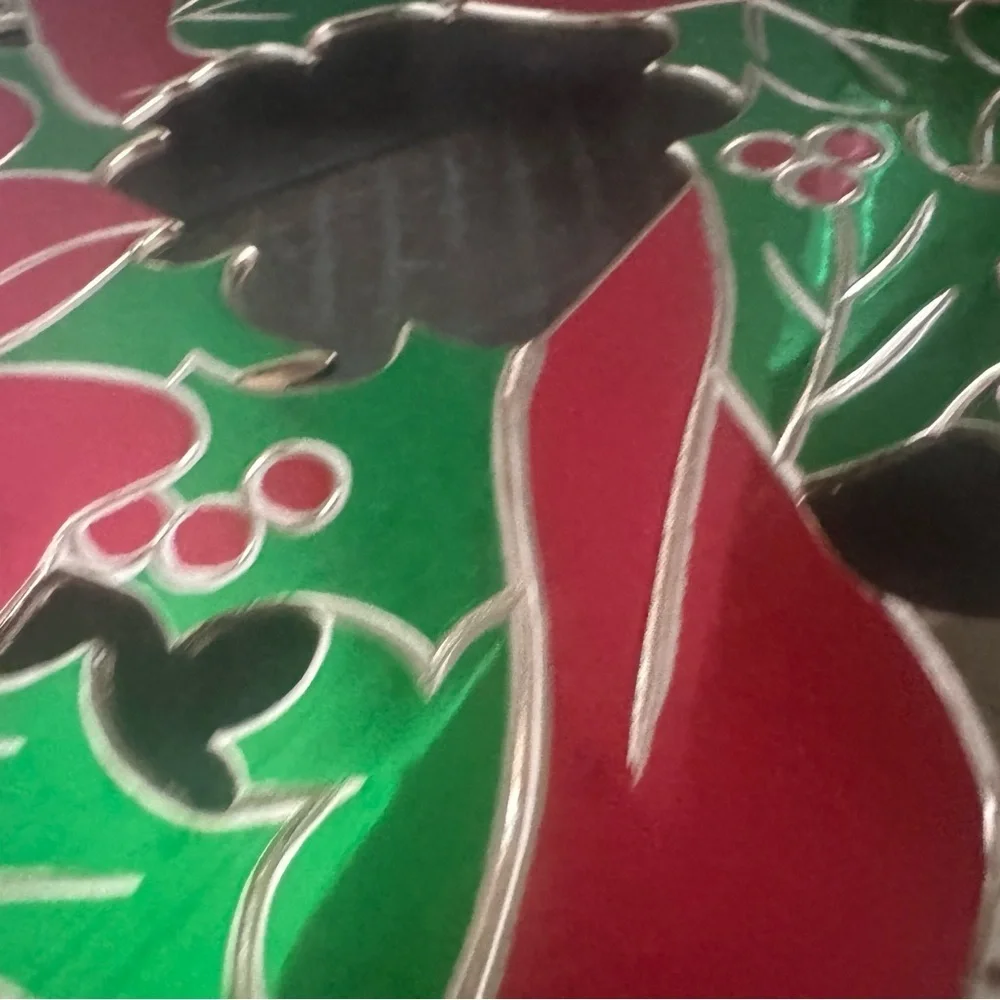 Vintage Christmas Holly Wreath Trivet